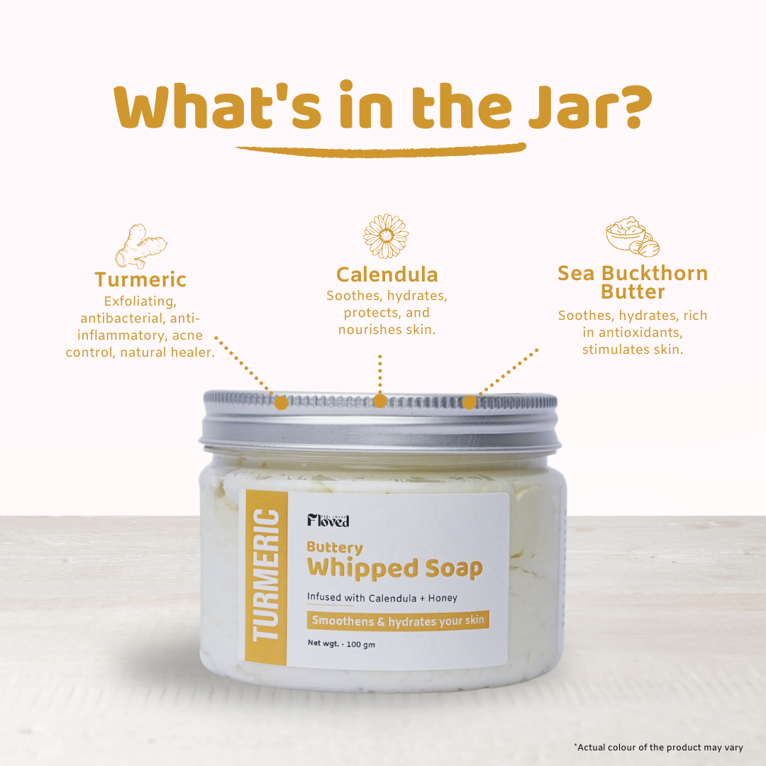 Turmeric Buttery Whipped Soap (100gm)