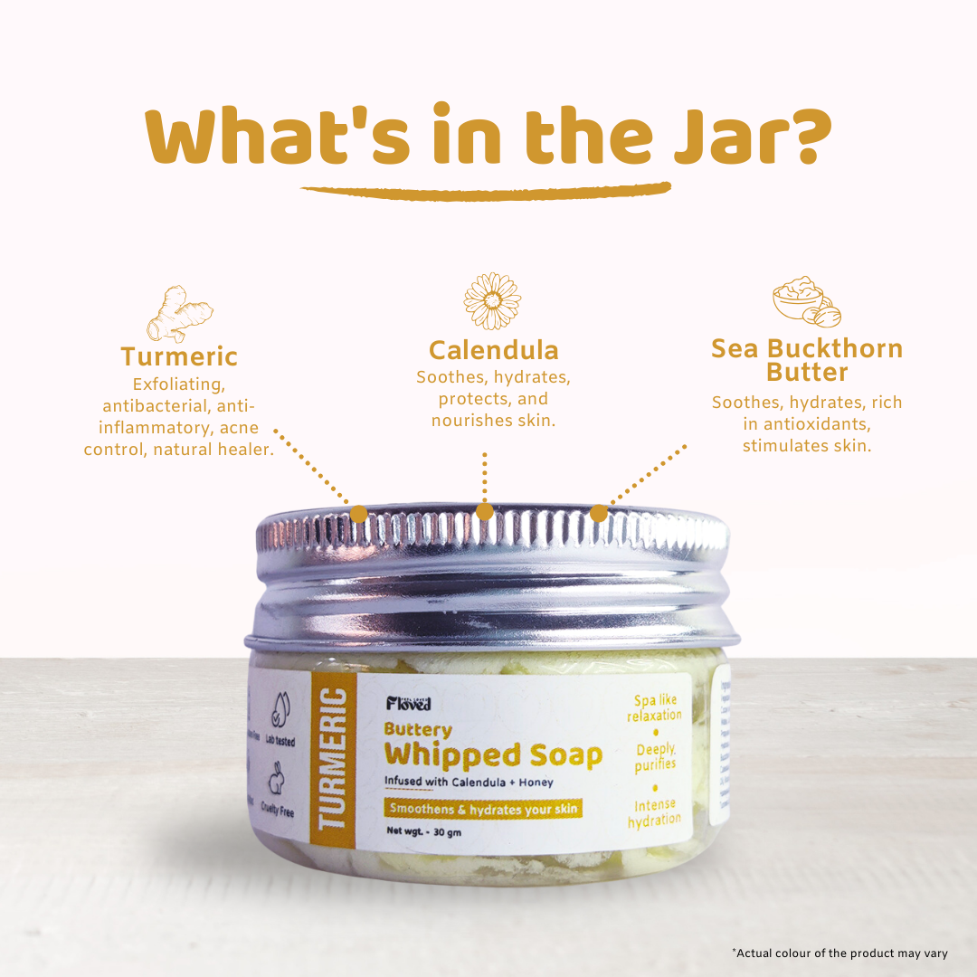 Turmeric Buttery Whipped Soap (30gm)