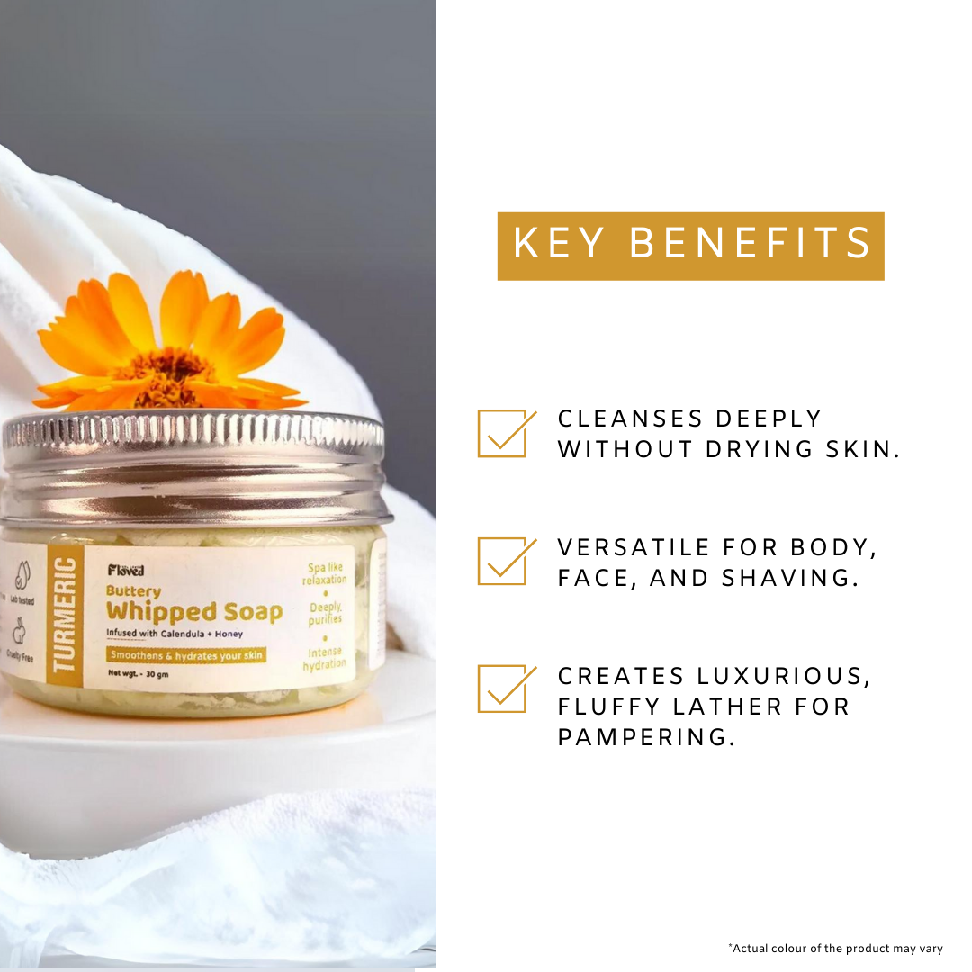 Turmeric Buttery Whipped Soap (30gm)